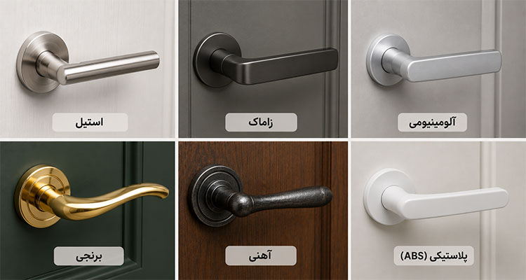 انواع جنس دستگیره درب اتاق